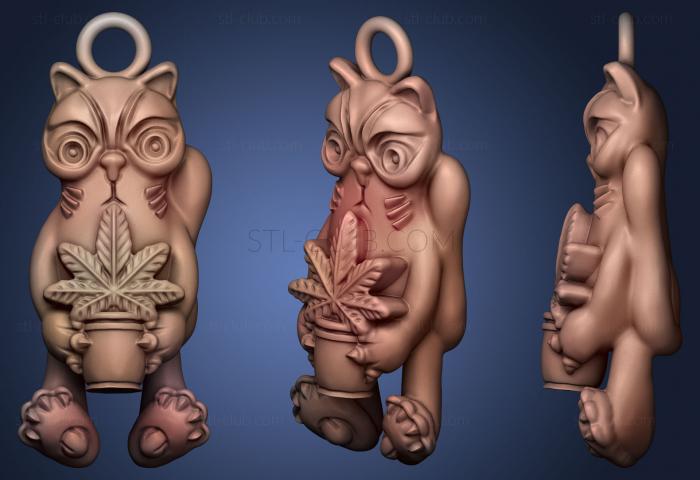 3D модель Кошка и цветок (STL)